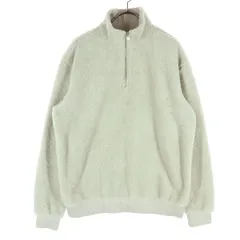 ZARA ザラ 長袖 ハーフジップ フリース ボアジャケット S オフホワイト メンズ 古着