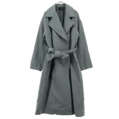 KBF+ ケービーエフプラス 長袖 トレンチコート F グレー ベルト付 メンズ 古着