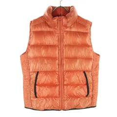 GAP ギャップ ノースリーブ ダウンベスト L オレンジ フード付属 メンズ 古着
