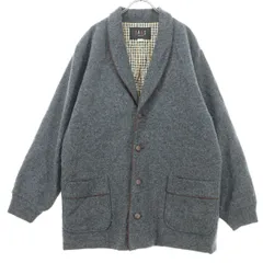 美品 DAKS ダックス 日本製 長袖 ウール ジャケット L グレー メンズ 古着