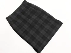 CORDIER コルディア ウール混 チェック タイト スカート size42/黒 ◇■ レディース