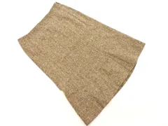 theory セオリー ウール混 ツイード Aライン 台形 スカート size0/茶 ◇■ レディース