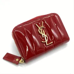 サンローラン SAINT LAURENT YSL コインケース エナメル 553710 レッド【中古】のサムネイル