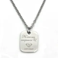 ライオンハート LION HEART プレートペンダント ネックレス メタルg シルバー ユニセックス【中古】