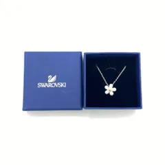 スワロフスキー SWAROVSKI フラワーモチーフ ネックレス シルバー【中古】