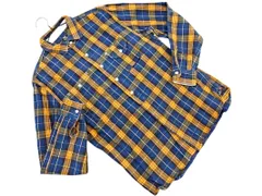 BEAMS HEART ビームスハート チェック シャツ sizeM/紺ｘ黄 ◇■ メンズ