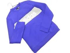 新品 adidas アディダス 裏起毛 ロゴ プリント トレーナー スウェット sizeM/紺 ◇■ レディース