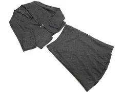 COMME CA ISM コムサイズム セットアップ ジャケット スカート スーツ sizeM/黒 ■■ レディース