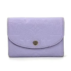 ルイヴィトン LOUIS VUITTON ポルトモネ ロザリ 二つ折り財布 モノグラム アンプラント M82927 パープル シルバー金具 RFID レディース【中古】