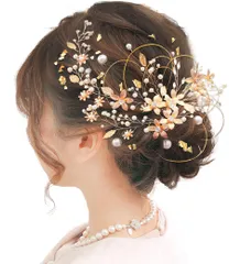 成人式 結婚式 浴衣 髪飾り ヘアアクセサリー かんざし ヘッドドレス 人気 成人式 水引 金箔 銀箔 パール 和服 七五三 卒業式 入学式 結婚式 発表会 着物 振袖 袴 結納 27点セット