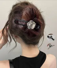 ヘアクリップ バンスクリップ 合成樹脂花