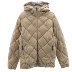 mont-bell モンベル ダウンジャケット M グレージュ 収納袋付き アウトドア レディース 古着