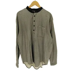 ユーズドフルギ USED古着 MILLER STOCKMAN ギンガムチェック ハーフボタン バンドカラー プルオーバー L/S シャツ メンズ 表記無 