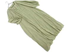 GLOBAL WORK グローバルワーク バンドカラー ボリュームスリーブ ロング スリット シャツ ワンピース sizeM/カーキ ◇■ レディース