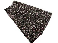 earth music&ecology アースミュージック＆エコロジー 花柄 プリーツ ロング スカート sizeF/黒 ■■ レディース