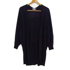 ナラカミーチェ ロングカーディガン トップス ニットコート クリーニング済み レディース 1サイズ ネイビー NARACAMICIE 【中古】