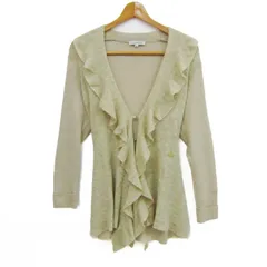 ナラカミーチェ カーディガン トップス 長袖 フリル クリーニング済み レディース 4サイズ ベージュ NARACAMICIE 【中古】