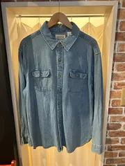 リーバイス Levi's デニムシャツ カジュアルシャツ ウエスタンシャツ 長袖シャツ インディゴ系 ブルー系 サイズ2XL A-1553