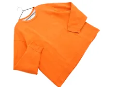 Champion チャンピオン 大きいサイズ 裏起毛 ロゴ 刺繍 トレーナー スウェット size4XL/オレンジ ◇■ メンズ