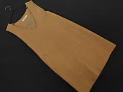 STRAWBERRY-FIELDS ストロベリーフィールズ ウール混 Vネック ジャンパー スカート size2/ベージュ ◇■ レディース