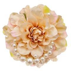 手作り ダリア コサージュ ブローチ フラワー クリップ ピン 2WAY エレガント フォーマル XH009