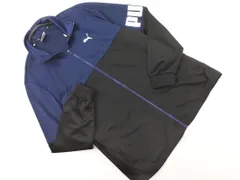 PUMA プーマ ロゴ トラック ジャケット sizeL/黒ｘ紺 ◇■ メンズ
