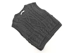 ZARA ザラ ケーブル編み ニット ベスト sizeS/グレー ◇■ レディース