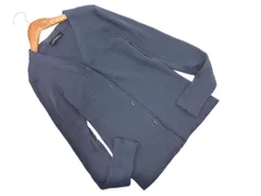 green label relaxing グリーンレーベルリラクシング ユナイテッドアローズ ウール100% Vネック リブ カーディガン チャコール ◇■ レディース