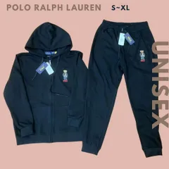POLO Ralph Lauren ラルフローレン ポロベア フーディー フードパーカー+スウェットパンツ メンズ レディース ユニセックス パンツ セットアップ 上下セット トレーナー スウェットシャツ 長袖 黒 ブラック スエット