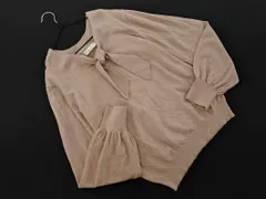 earth music&ecology アースミュージック＆エコロジー リボン ニット セーター sizeM/ベージュ ◇■ レディース