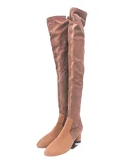 JILLSTUART ジルスチュアート サイハイ ブーツ size23ｃｍ/ベージュ ◇■ レディース