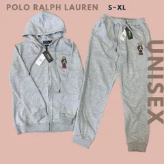 POLO Ralph Lauren ラルフローレン ポロベア ジップアップパーカー+スウェットパンツ メンズ レディース ユニセックス ロングパンツ セットアップ 上下セット トレーナー スウェットパーカー 長袖 グレー スエット