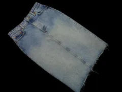 ZARA ザラ カットオフ タイト デニムスカート sizeS/青 ■■ レディース