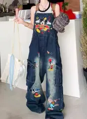 ミッキー キャラクター オーバーオール ( S M L XL)
