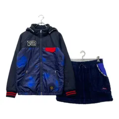 中古 レディース ロサーセン ROSASEN セットアップ L ネイビー 紺 中綿 ボア 防寒