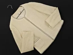 ROPE ロペ ツイード ノーカラー ジャケット size9/アイボリー ◇■ レディース