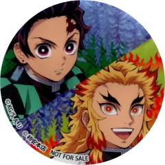 【中古】シール・ステッカー 竈門炭治郎＆煉獄杏寿郎 オリジナルホイルステッカー 「鬼滅の刃×柿安」 黒毛和牛 無限 牛鍋弁当 購入特典