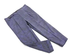 IGARASHI TROUSERS 五十嵐トラウザーズ カモフラ柄 タック テーパード パンツ 紫ｘチャコールグレー ■■◎メンズ