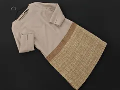 23区 ウール混 ドッキング ワンピース size38/ベージュ ◇■ レディース