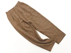 FREAK'S STORE フリークスストア ウール混 チェック タック テーパード パンツ sizeS/茶 ◇■ レディース