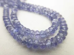 【AAA】/【タンザナイト】/【ボタンカット】/玉size(約4㎜×約2.5㎜)/玉数(147玉)/長さ(約39cm)/《人生を良い方向へと導く》/《海を想わせる深いブルーの美しさ》/1555k41