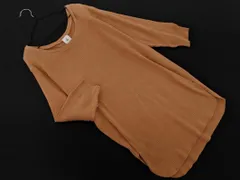 6 ROKU ビューティー＆ユース ユナイテッドアローズ リブ クルーネック ロング カットソー 茶 ◇■ レディース