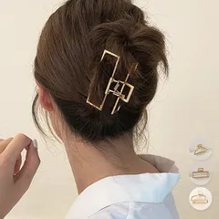 ヘアクリップ ゴールド シンプル バンスクリップ 髪留め クリップ