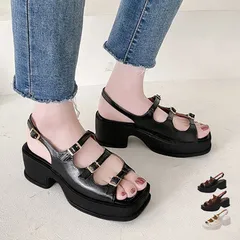 サンダル 厚底 ヒールサンダル レディース