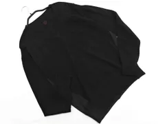 SIDE SLOPE サイドスロープ ウール100% Vネック ニット セーター size2/黒 ◇■ メンズ