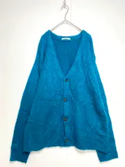 Discoat ディスコート DPZ2022205A0001 定価5390円 モヘアライクブラッシング カーディガン sizeM/青  ◆■レディース