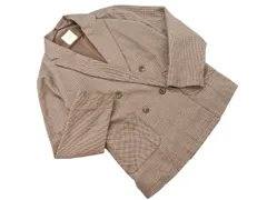 AS KNOW AS アズノゥアズ チェック テーラード ジャケット ベージュ ◇■ レディース