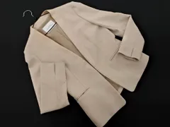 green label relaxing グリーンレーベルリラクシング ユナイテッドアローズ ノーカラー ジャケット size38/ベージュ ◇■ レディース
