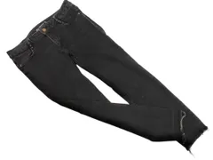 ZARA TRF ザラ トラファ クロップド デニムパンツ size40/黒 ■■ レディース