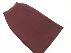 chocol raffine robe ショコラフィネローブ リブ ニット ロング スカート sizeF/ボルドー ◇■ レディース